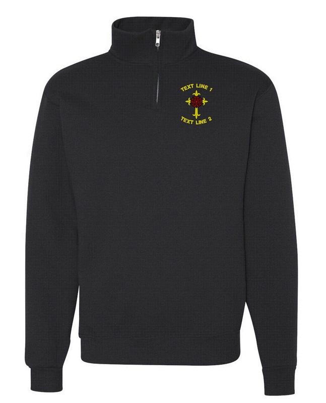Rose Croix 1/4 Zip Sweatshirt (image for) Rose Croix 1/4 Zip Sweatshirt
